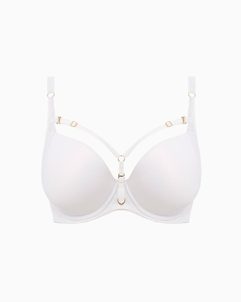 Freya Temptress Moulded Plunge Bra in White fabric detail