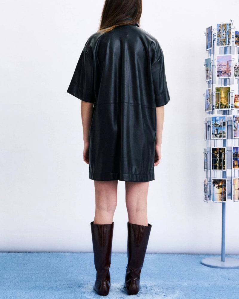 Frnch Harter Dress in Black back view