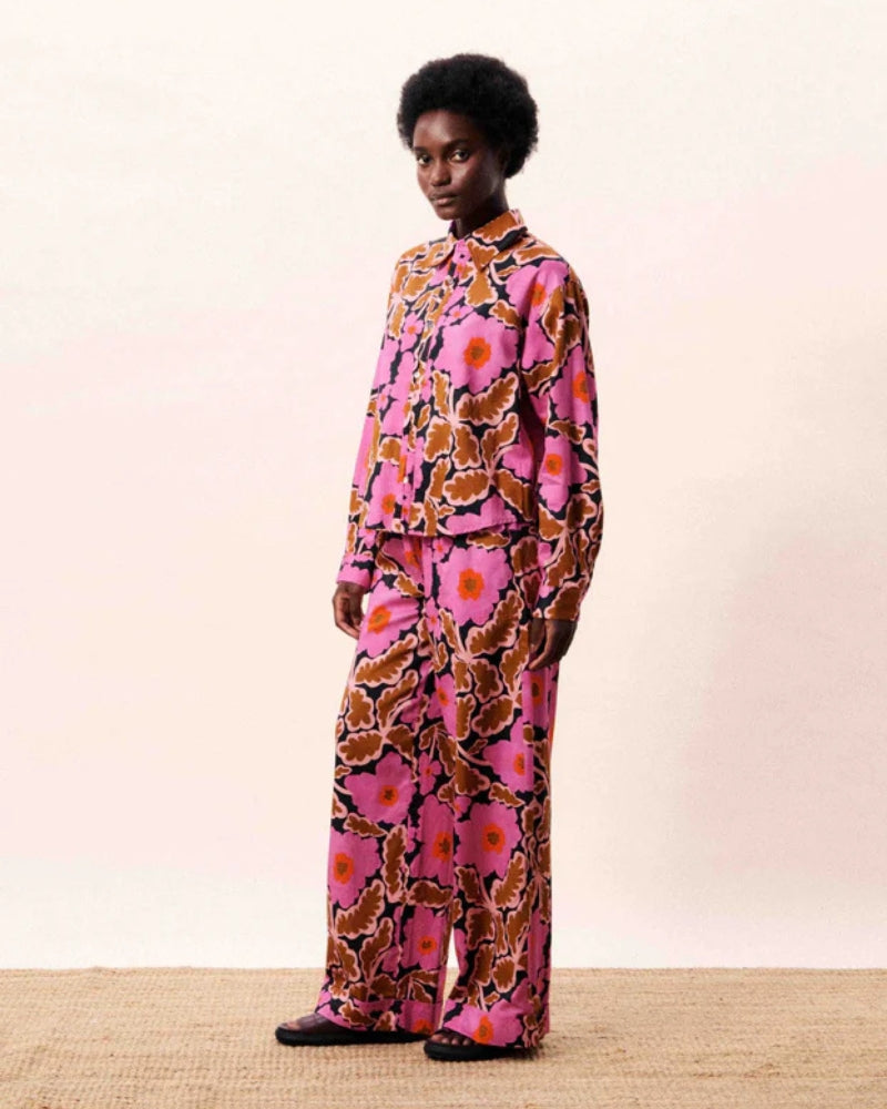 Frnch LOTUS Vitoria Trousers in pink side view