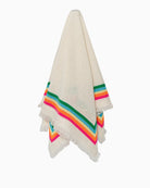 From Future grey patterned cashmere scarf with frayed edges