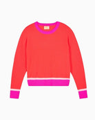 Cropped women’s cashmere sweater with round neck and long sleeves by From Future