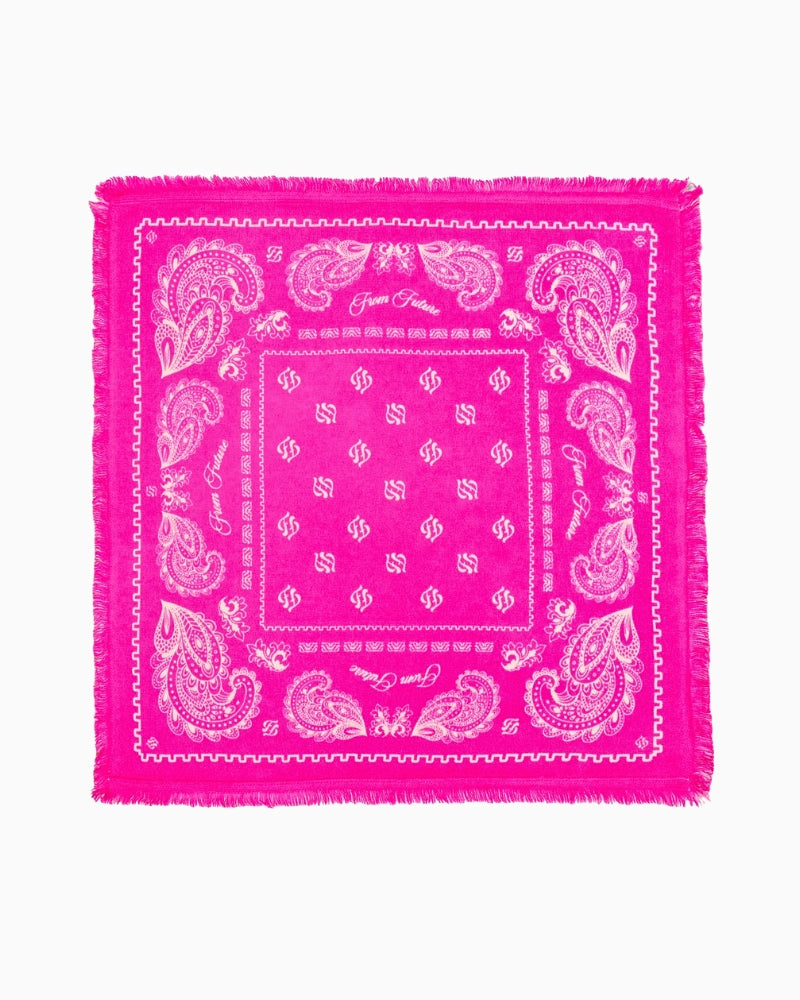 Detail of ribbed edge and colour variation on From Future scarf