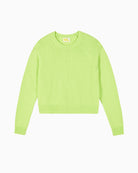 Flat lay of Candy Green crewneck cashmere jumper from From Future