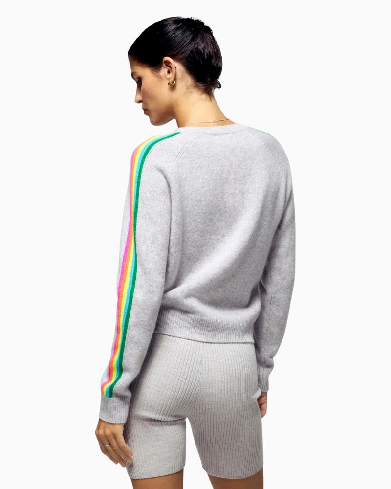 Back view of grey From Future cashmere jumper