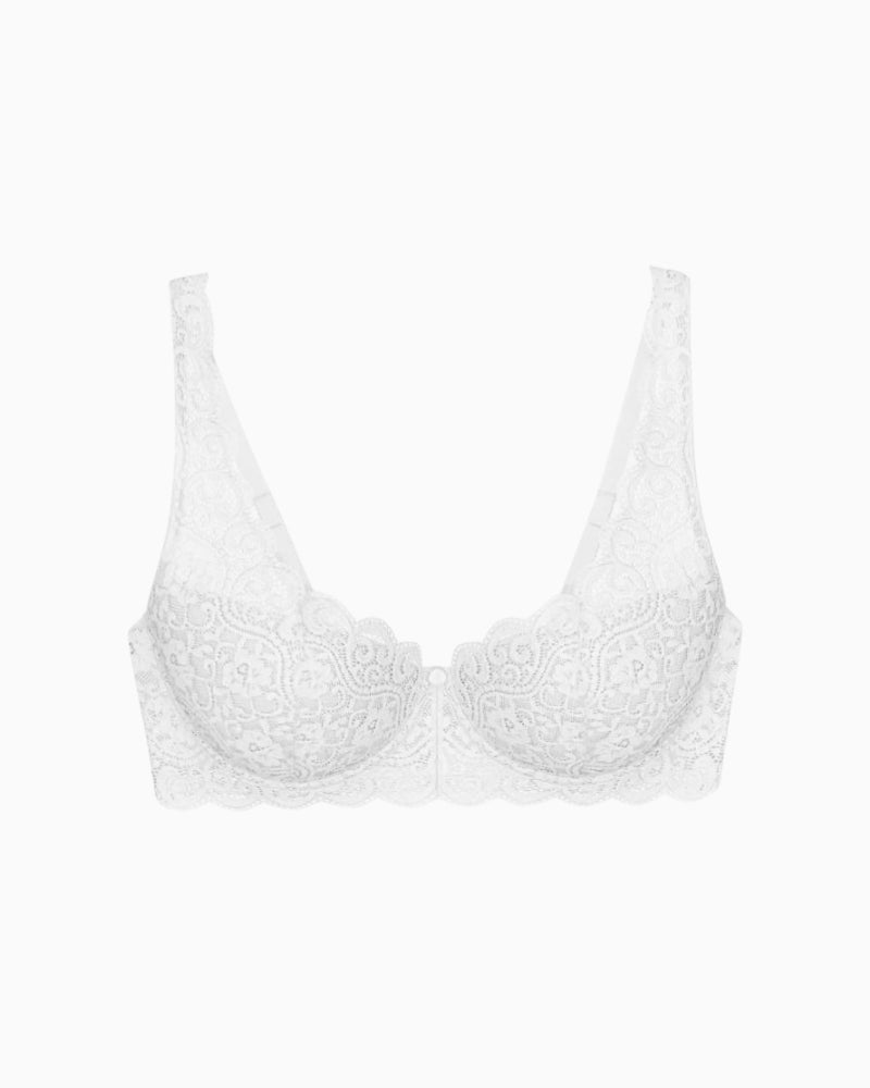 Front view of Triumph Amourette limited edition bra with soft stretch lace