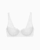Front view of Triumph Amourette limited edition bra with soft stretch lace