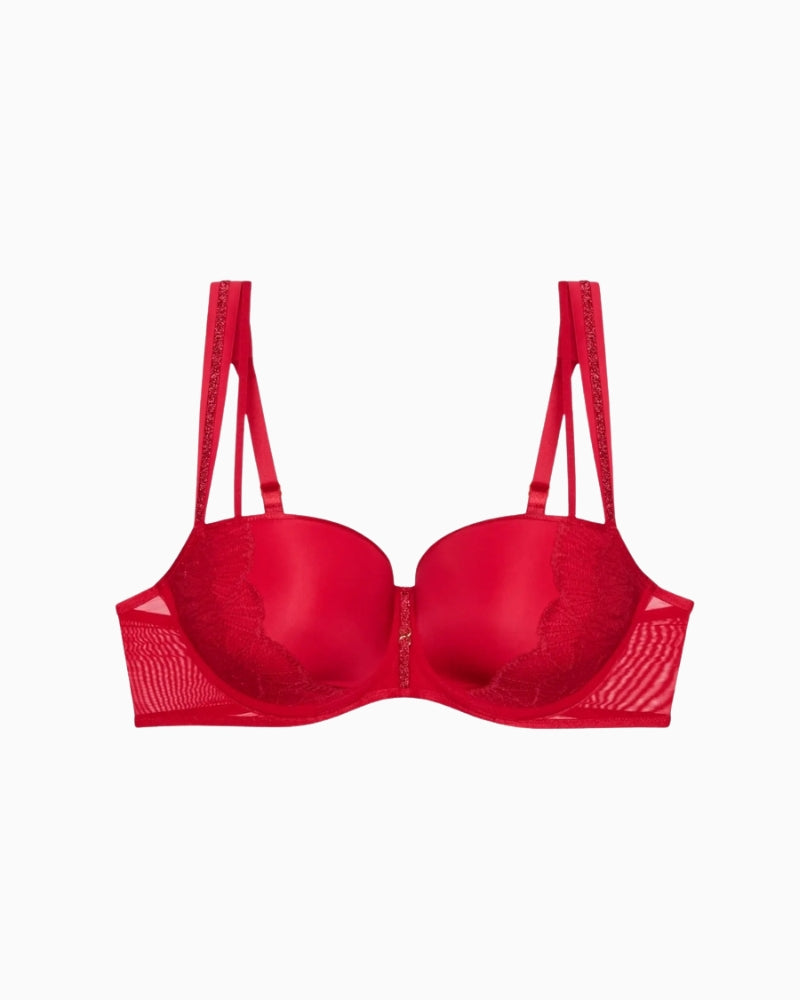 Front view of wired padded Triumph Palina bra with spacer cups
