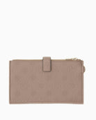 GUESS Anise SLG Double Zip Organizer in Dark Taupe Logo back view