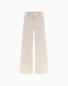 GUESS Braided Cropped Wide-Leg Pants in Lovers Beach flat front view