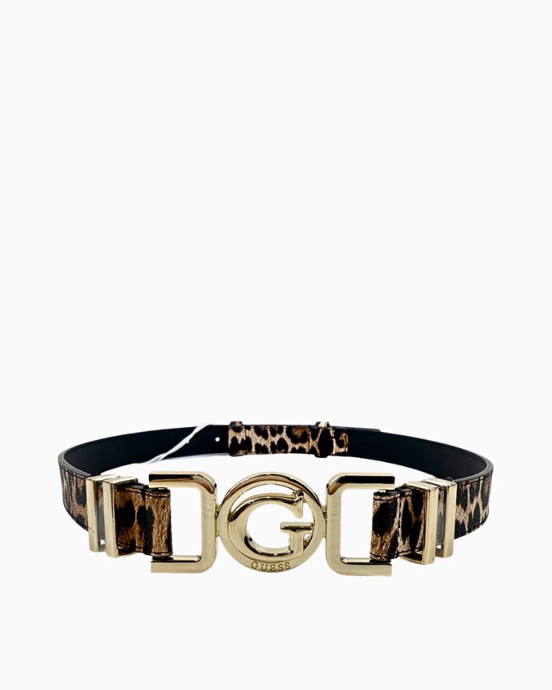 GUESS Cirene belt leopard print front view – Áines Boutique