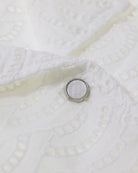 GUESS Eyelets Shirt in white eyelet button detail