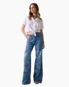 GUESS Eyelets Shirt in white model front view