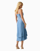 GUESS Marina Chambray Midi Dress in blue side view
