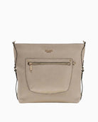 GUESS Marsha mini handbag beige front view – Áines Boutique