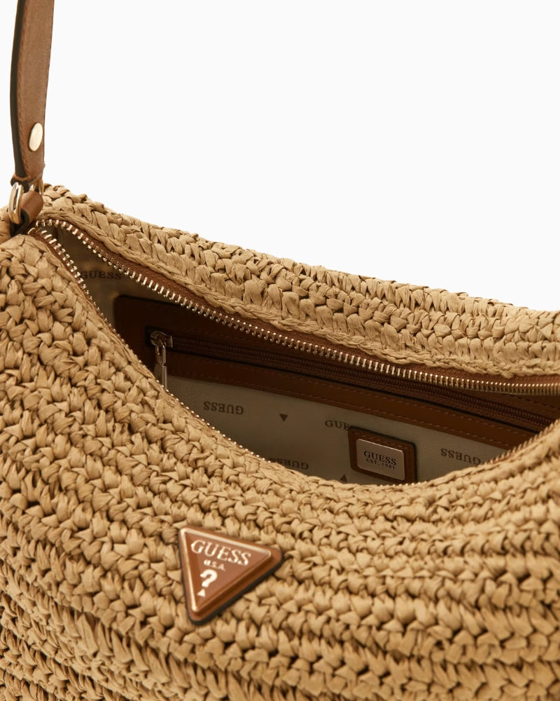 GUESS Ofelia Hobo Shoulder Bag in Natural interior details