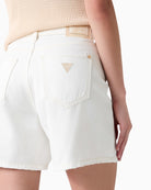 GUESS Super Relaxed Denim Shorts in Natural Wave back pocket detail
