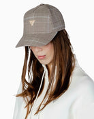 GUESS Wales Hat in checkered pattern front view