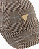 GUESS Wales Hat in checkered pattern logo detail