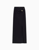 GUESS draped pencil skirt black flat lay product image