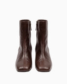 Gaimo Alessia Ankle Boot in brown front view with squared toe