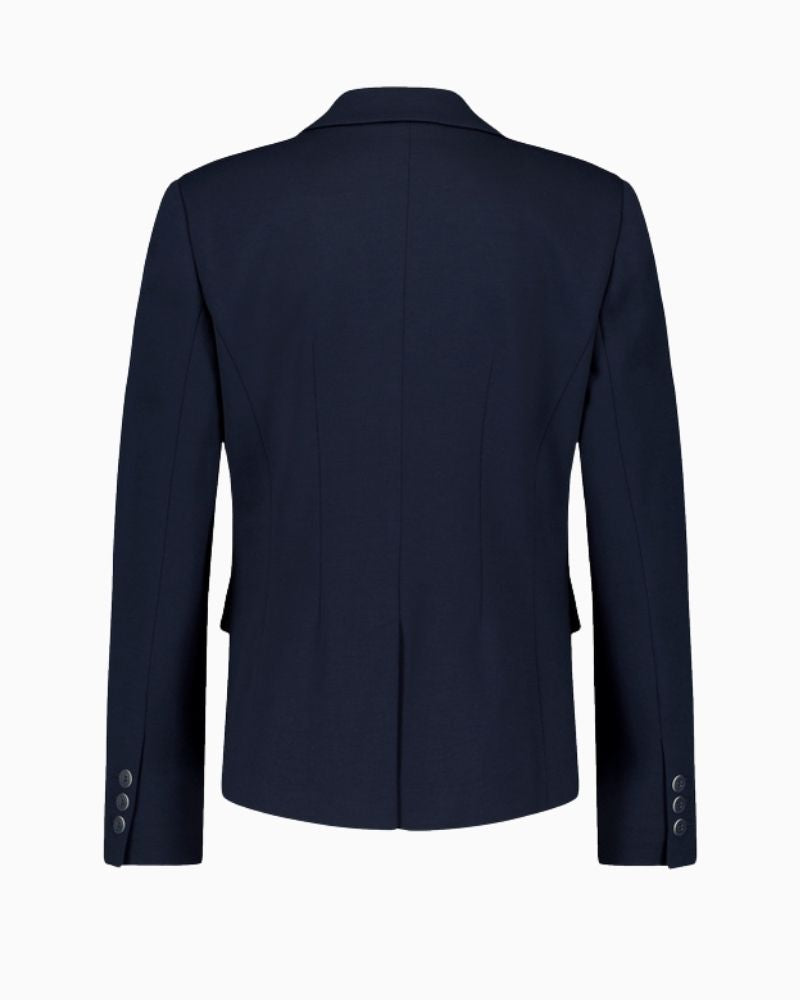 Back view of Gerry Weber blazer showing figure-skimming fit and back vent