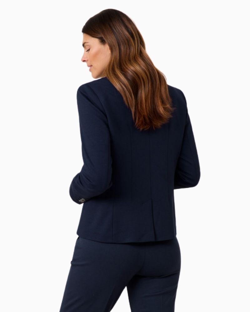 Back view of Gerry Weber blazer showing figure-skimming fit and back vent