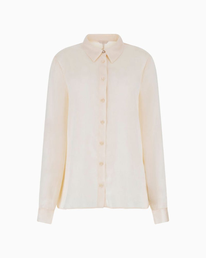 White jacquard shirt by GUESS with 4G and peony logo detail