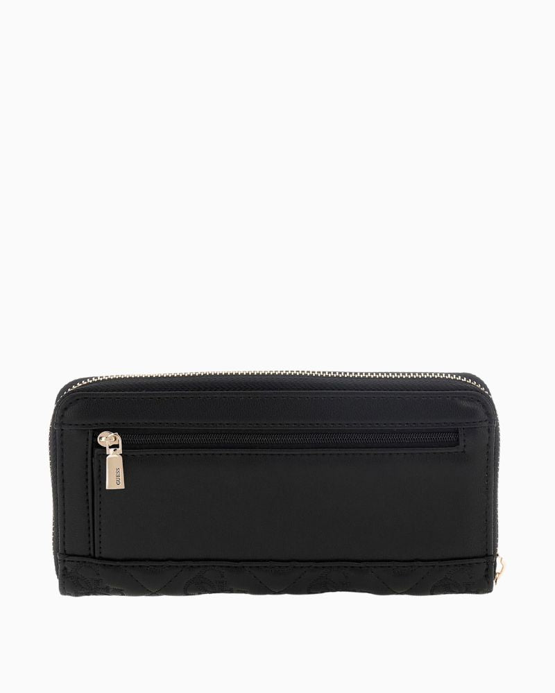 Back of wallet featuring additional zip pocket and textured finish

