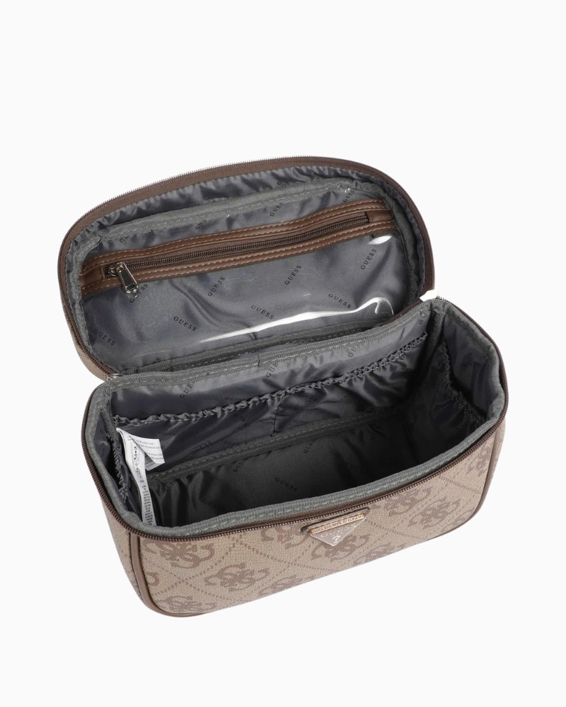 Guess Berta beige 4G logo print close-up – Áines Boutique