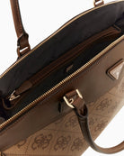 Guess Berta brown shopper bag side profile – Áines Boutique