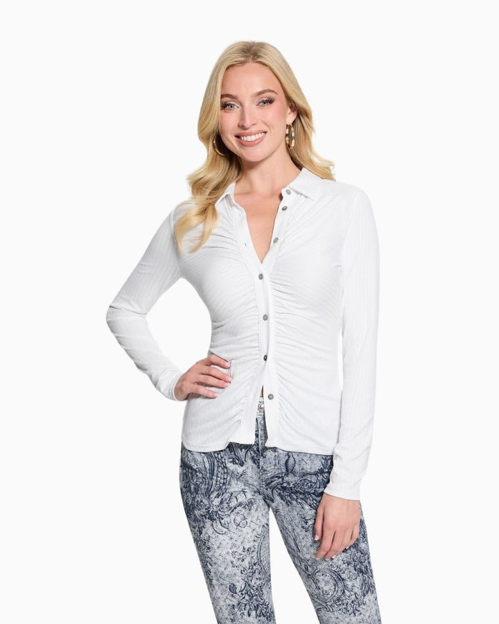 Guess - Button Front Jade Rib Top 