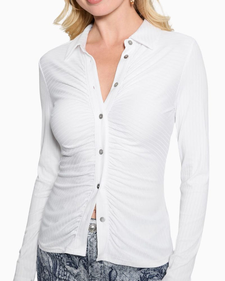 Guess - Button Front Jade Rib Top 