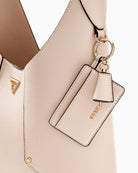 Guess Darcy hobo bag stone close up view – Áines Boutique