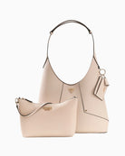 Guess Darcy hobo bag stone front view – Áines Boutique