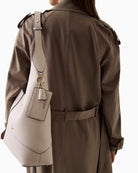 Guess Darcy hobo bag stone side view – Áines Boutique