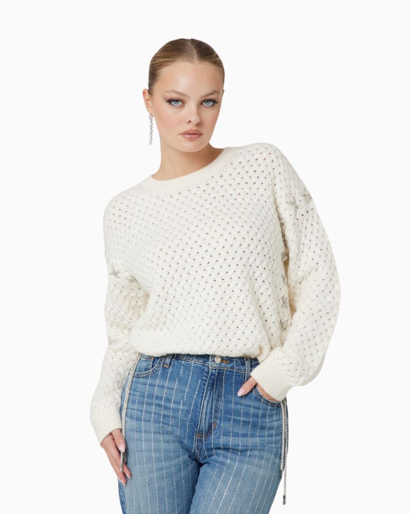 Guess - Elliss Rhinestone Chain Sweater 