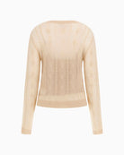 Back of Relaxed fit knit with subtle drape and neutral tone

