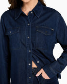 GUESS shacket shirt collar and button detail – Áines Boutique