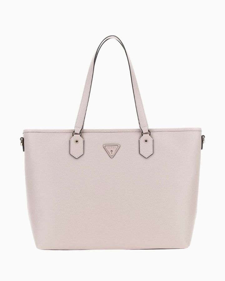 GUESS Norom light grey tote bag with dual straps and zip compartments