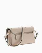 Guess Sadie light taupe flap shoulder bag back view – Áines Boutique
