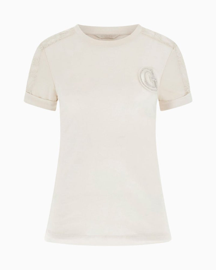 Guess - Shortsleeve Crew Neck Lace Tee 