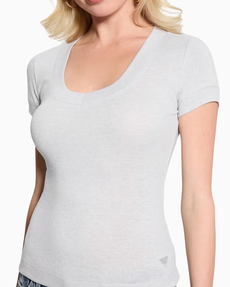 Guess - Tina V Neck Ribs Top 