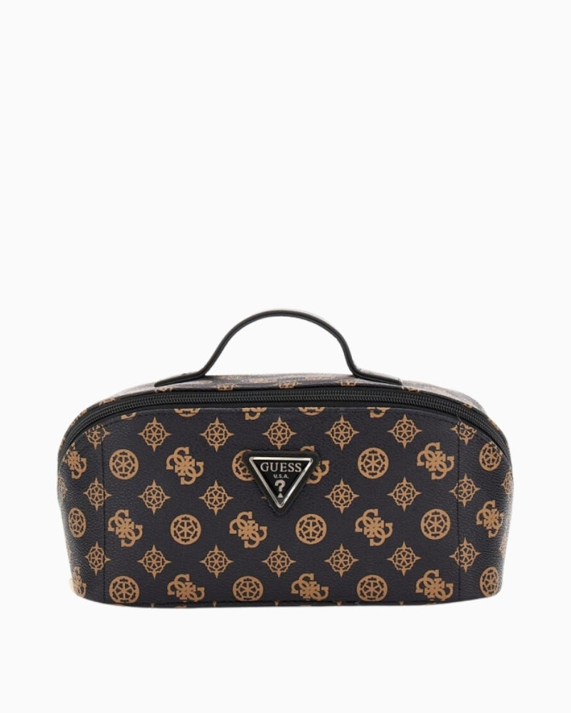 GUESS Wilder large cosmetic travel bag with zip closure and logo print