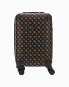 Guess Wilder trolley bag in brown 4G and peony logo print with gold hardware