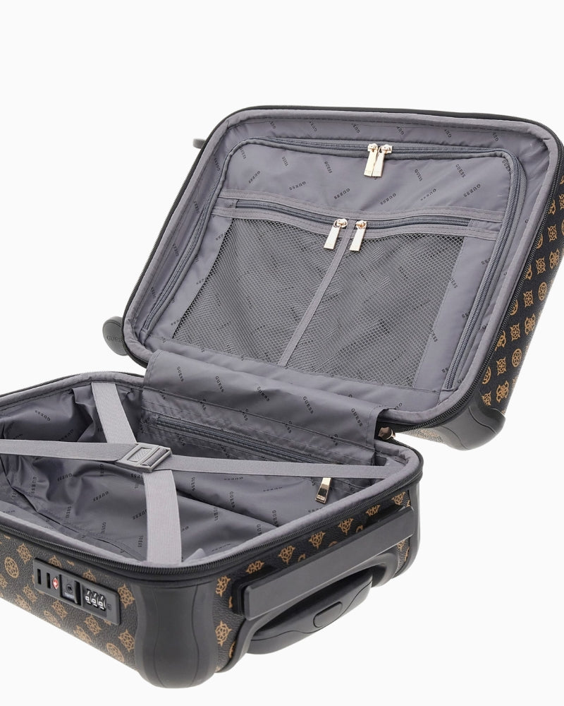 Interior view of Guess Wilder trolley with two compartments and straps