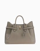 Guess Yesba brown saffiano handbag front view – Áines Boutique