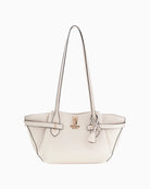 Guess Yesba white saffiano shoulder bag front view – Áines Boutique
