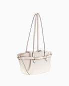 Guess Yesba white saffiano shoulder bag back view – Áines Boutique