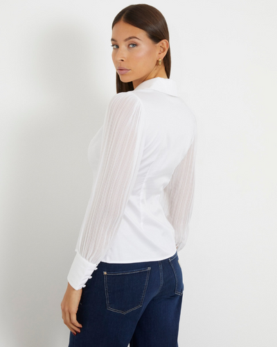 Guess Jeans - Amara Pleated Sleeves Top