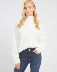 Guess Jeans - Long Sleeves Cable Turtleneck Sweater